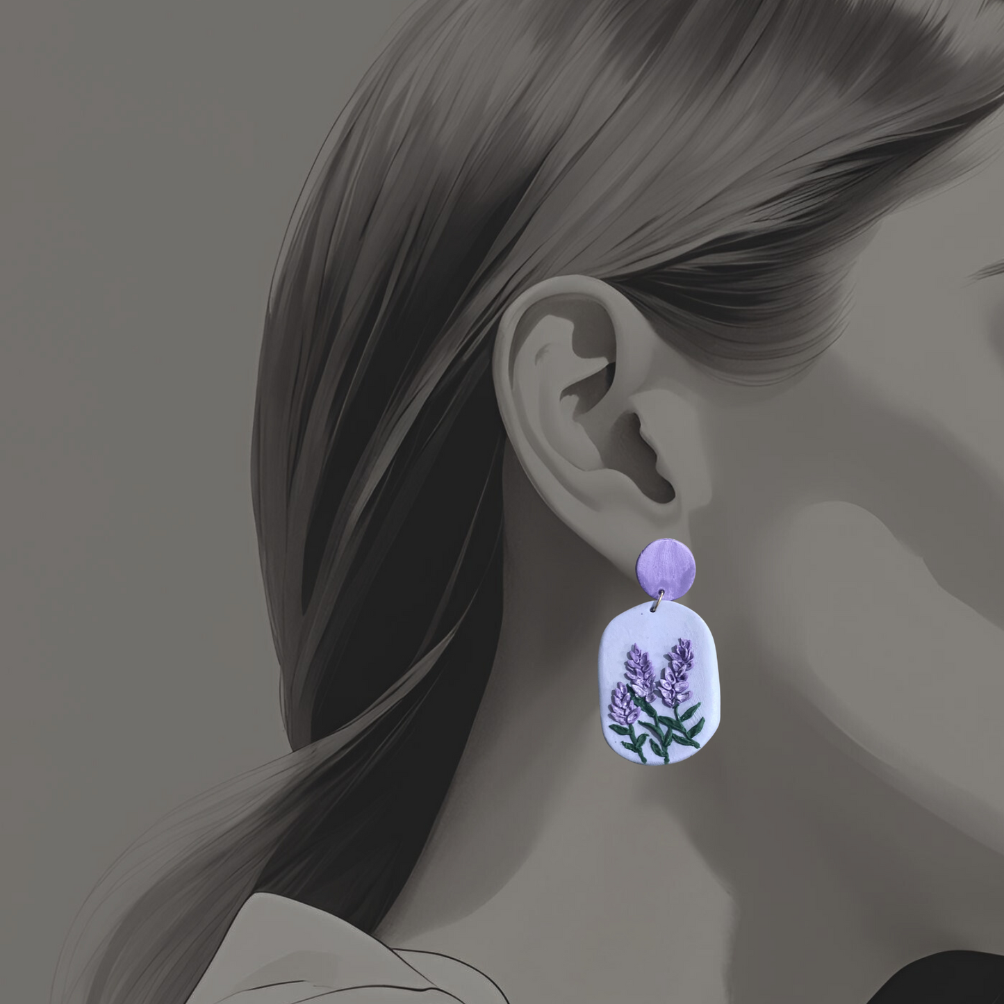 Lavender Love Dangle Earrings