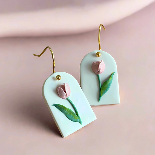 Tulip Blush Drop Earrings