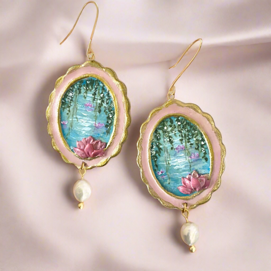 Lotus Reverie Drop Earrings